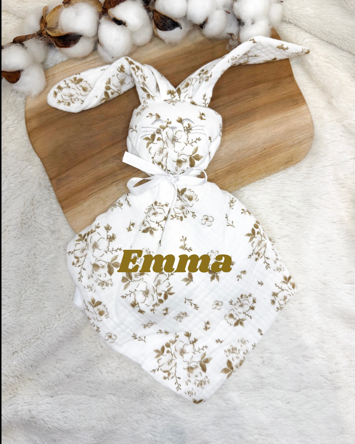Doudou lapin - liberty