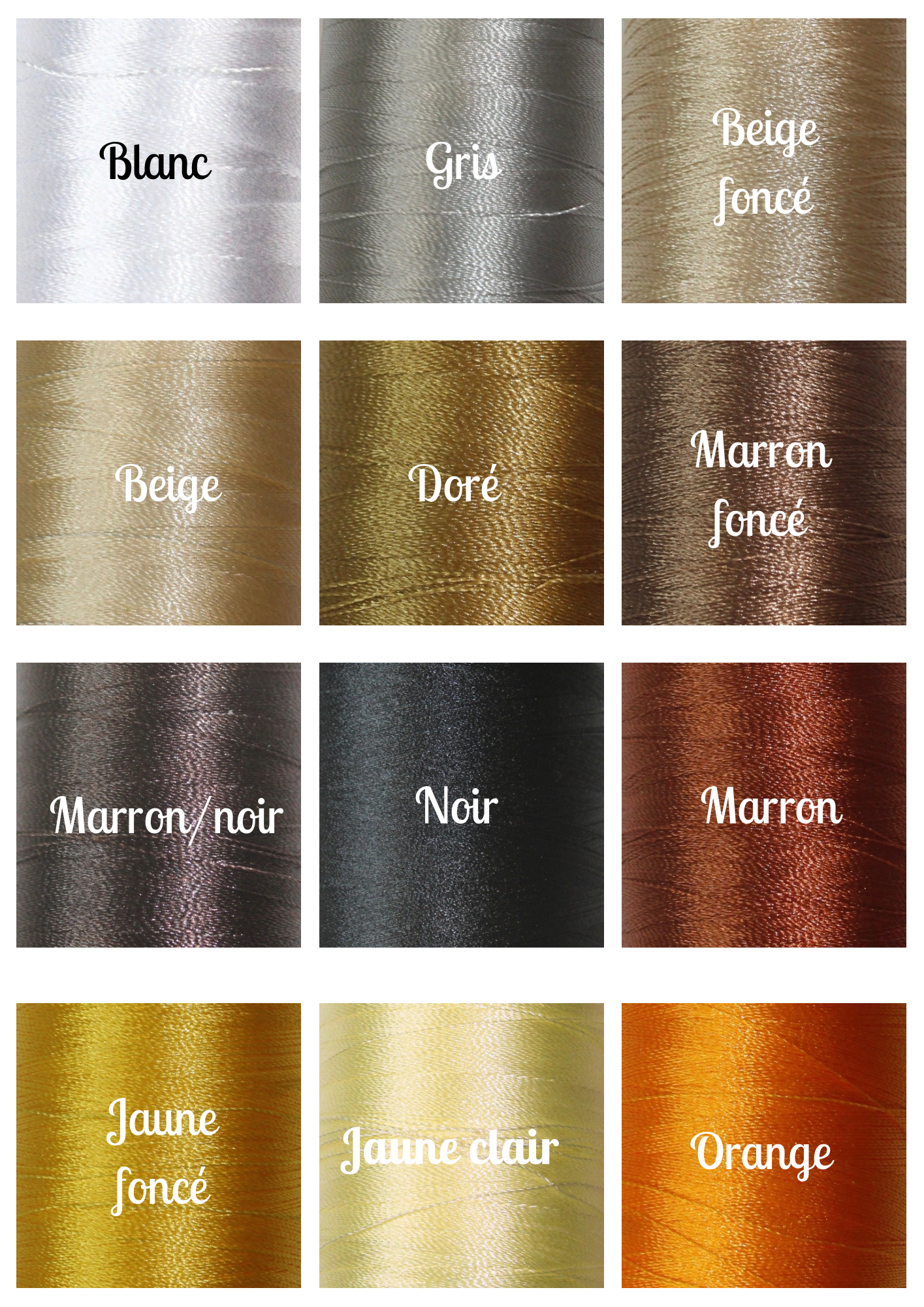 Nuancier fils de broderie
