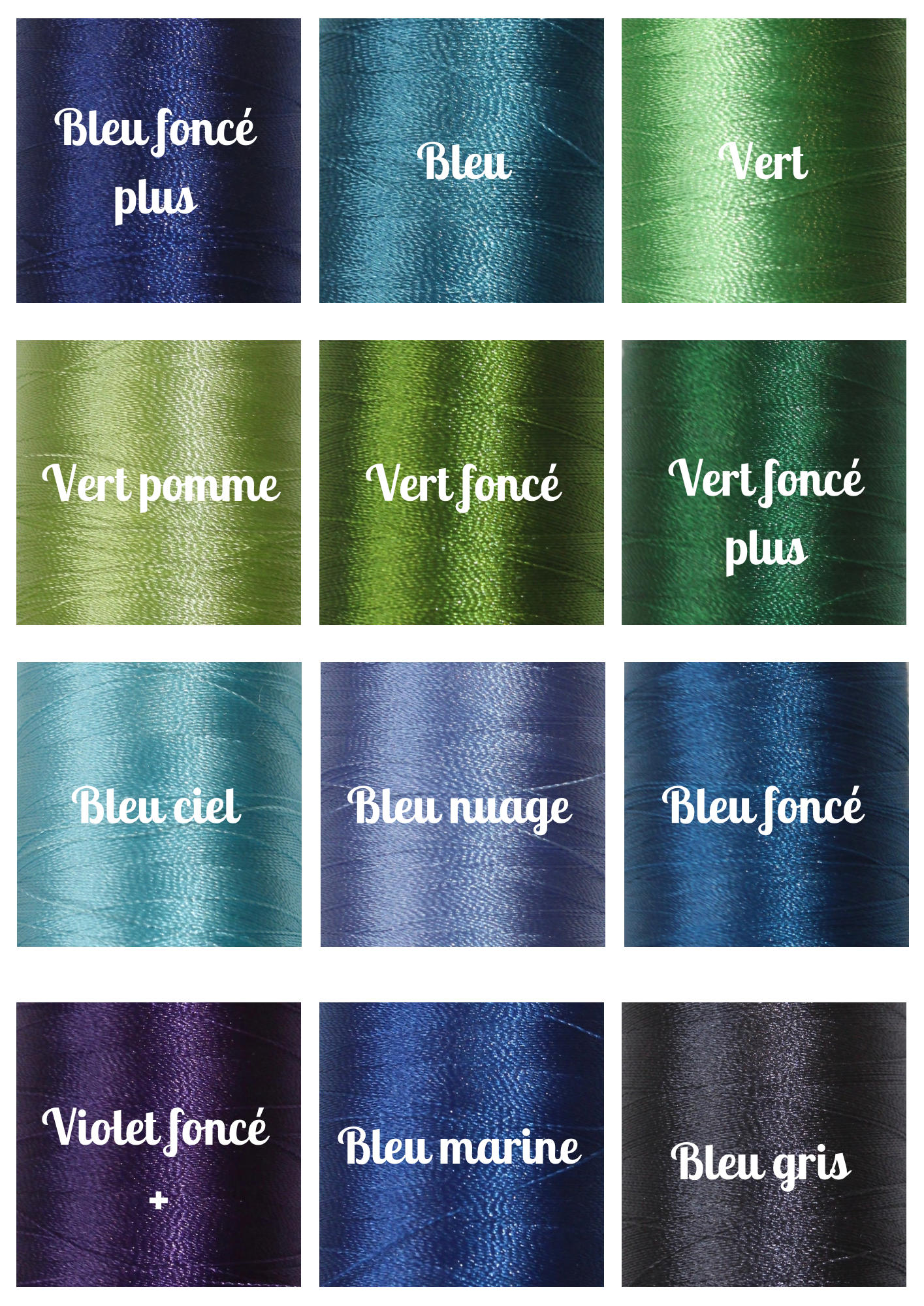 Nuancier fils de broderie